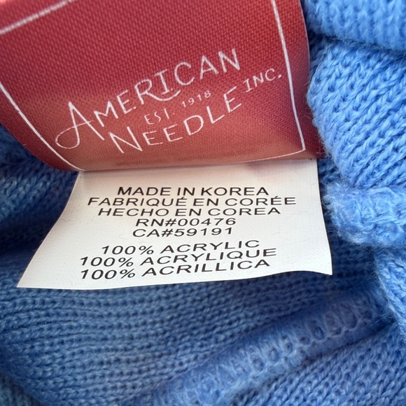 American Needle Sky Blue Pom-Pom Beanie Hat from Nordstrom New NWT - Picture 4 of 7